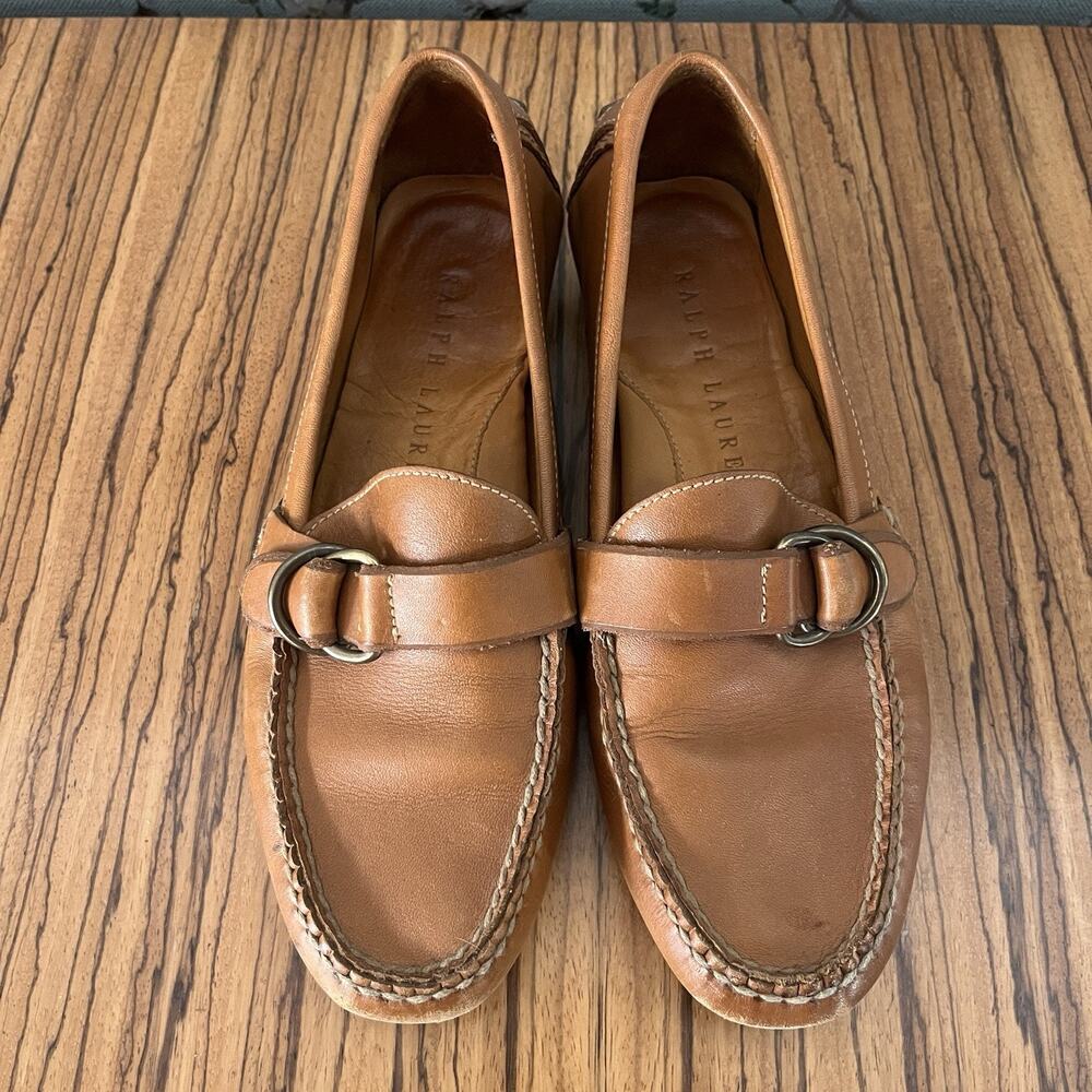 Vintage Polo Ralph Lauren Leather Slip On Loafers Driving Shoes Brown 5 ½ B